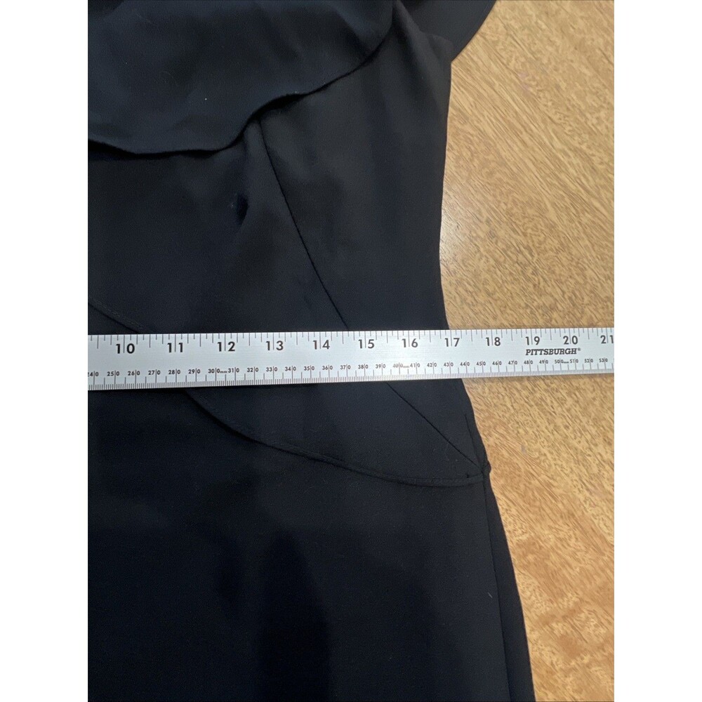 Gabrielle Union NY&Co Womens Black Sheath Dress Flutter Sleeve V Neck Sz S Small - Picture 6 of 12